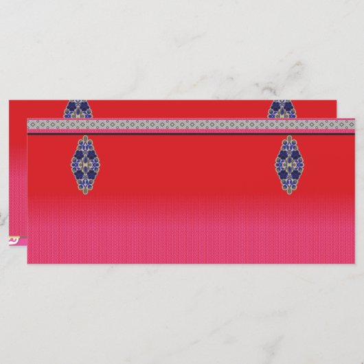 ピンクのドレスを着た女性の絵画 メニュー (正面/裏面)