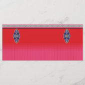 ピンクのドレスを着た女性の絵画 メニュー (正面)