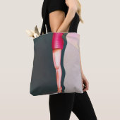 ピンクのドレス トートバッグ (クローズアップ)