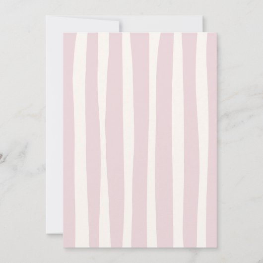 ピンクのドードルウェーブフレ結婚ーム セーブザデート (裏面)