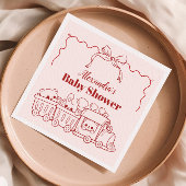 ピンクのドードルトイバーブベビーシャワー スタンダードカクテルナプキン