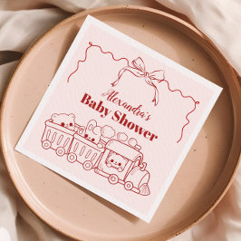 ピンクのドードルトイバーブベビーシャワー スタンダードカクテルナプキン