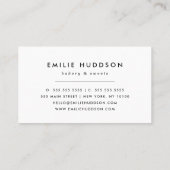 ピンクのドーナツのパターン，ケーキ屋，ペストリーショップ 名刺 (裏面)