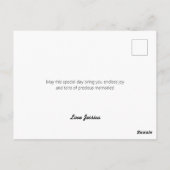 ピンクのドーナツの誕生日 ポストカード (裏面)