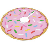 ピンクのドーナツカラフル(ふりかけ付) ブラッシュドポリエステルツリースカート (アングル)