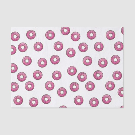 ピンクのドーナツパターン 薄葉紙 (正面)