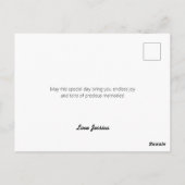 ピンクのドーナツ誕生日 ポストカード (裏面)