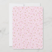 ピンクのドーナツ スプリンクラーズ 女の子 ベビーシャワー 招待状 (裏面)