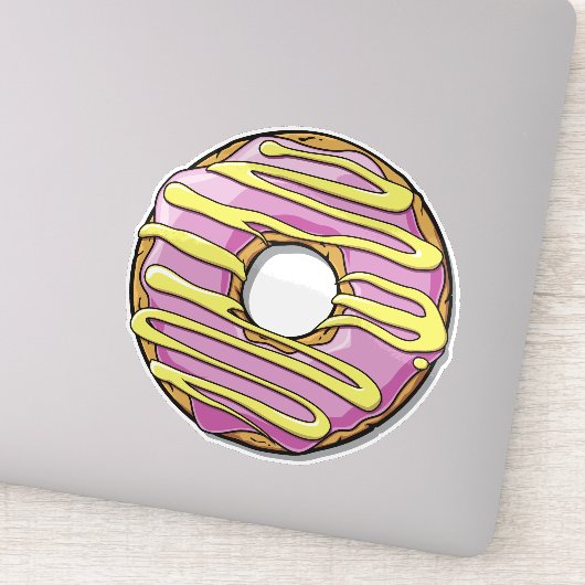 ピンクのドーナツ,ドーナツ,つや消し,アイシング,釉薬 シール (詳細)