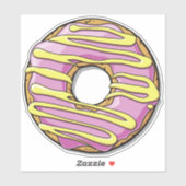 ピンクのドーナツ,ドーナツ,つや消し,アイシング,釉薬 シール (シート)