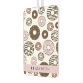 ピンクのドーナツ,ブラウンドーナツ,ふりかけ,あなたの名前 カーエアーフレッシュナー (左)