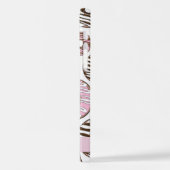 ピンクのドーナツ,ブラウンドーナツ,ふりかけ,あなたの名前 iPhoneケース (左側面)