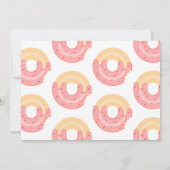 ピンクのドーナツ ワン ファーストバースデー 招待状 (裏面)