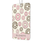 ピンクのドーナツ，白のドーナツ，ふりかけ，あなたの名前 カーエアーフレッシュナー (左)