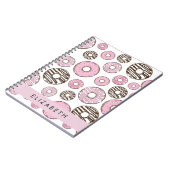 ピンクのドーナツ,白のドーナツ,ふりかけ,あなたの名前 ノートブック (左側)