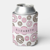 ピンクのドーナツ,白のドーナツ,ふりかけ,あなたの名前 缶クーラー (缶正面)