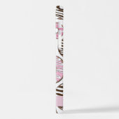 ピンクのドーナツ,白のドーナツ,ふりかけ,あなたの名前 iPhoneケース (左側面)