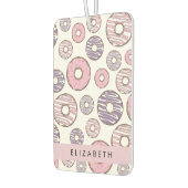 ピンクのドーナツ,紫のドーナツ,ふりかけ,あなたの名前 カーエアーフレッシュナー (左)