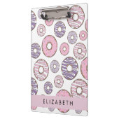 ピンクのドーナツ,紫のドーナツ,ふりかけ,あなたの名前 クリップボード (左)