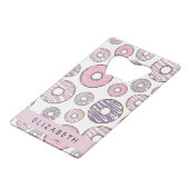 ピンクのドーナツ,紫のドーナツ,ふりかけ,あなたの名前 クレジットカード栓抜き (裏面アングル)