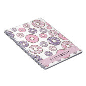 ピンクのドーナツ，紫のドーナツ，ふりかけ，あなたの名前 ノートブック (右側)