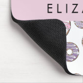 ピンクのドーナツ，紫のドーナツ，ふりかけ，あなたの名前 マウスパッド (コーナー)