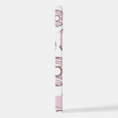 ピンクのドーナツ,紫のドーナツ,ふりかけ,あなたの名前 iPhoneケース (右側面)