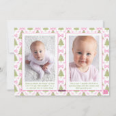 ピンクのナッツクラッカー クリスマス ツリー モノグラム クレスト (裏面)