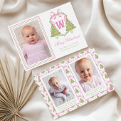 ピンクのナッツクラッカー クリスマス ツリー モノグラム クレスト