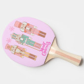 ピンクのナツクラッカーのクリスマス | 卓球ラケット (横)