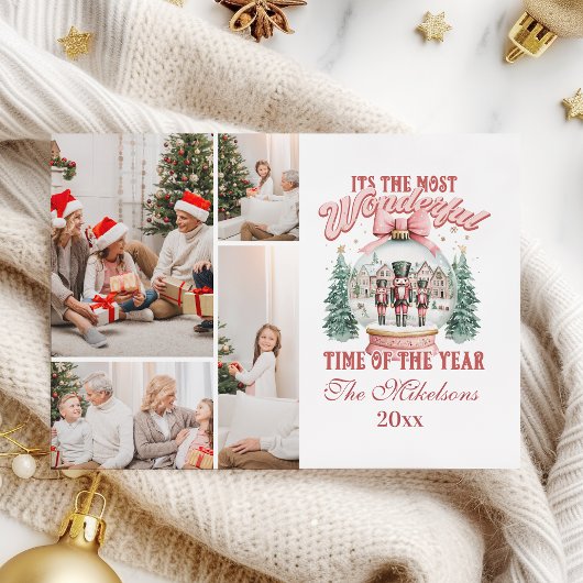 ピンクのナツクラッカークリスマス4 Photo Wonderland Gl シーズンカード