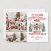 ピンクのナツクラッカークリスマス6 Photo Wonderland Gl シーズンカード (正面)