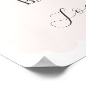 ピンクのナツクラッカーバレエ冬の赤ちゃんシャワーへようこそ ポスター (角)