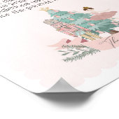 ピンクのナツクラッカーベビーシャワーベビー標識用アドバイス ポスター (角)