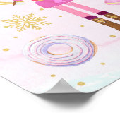 ピンクのナツクラッカーランド・オブ・スイーツ誕生日へようこそ ポスター (角)