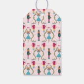ピンクのナツクラッカー動物メリークリスマス ギフトタグ (裏面)