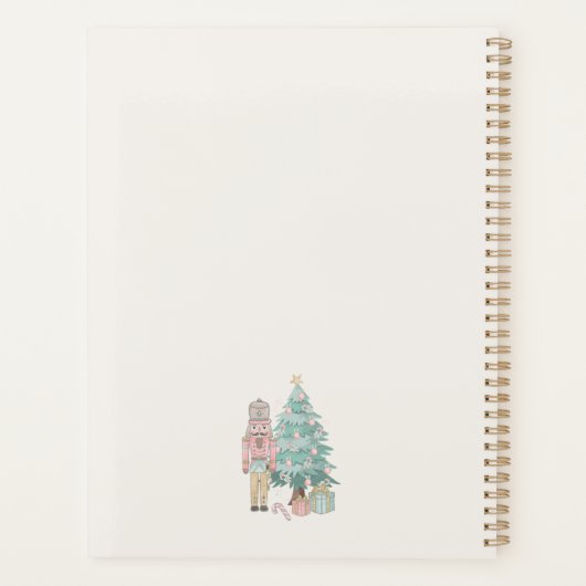 ピンクのナツクラッカー赤ちゃんシャワー初年度マイルストーン プランナー手帳 (裏面)