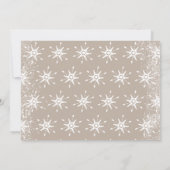 ピンクのナツクラッカー雪のスクリプト赤ちゃんシャワー 招待状 (裏面)