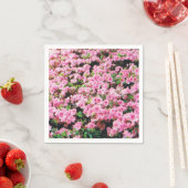 ピンクのナプキンズフローラデザイン スタンダードカクテルナプキン (インサイチュ)