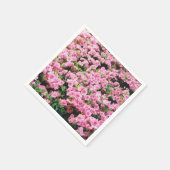ピンクのナプキンズフローラデザイン スタンダードカクテルナプキン (角)