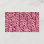 ピンクのニットとハンドメイド 名刺 (裏面)