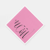 ピンクのニャーネコ スタンダードランチョンナプキン (角)