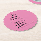 ピンクのニャーネコ ペーパーコースター (アングル)