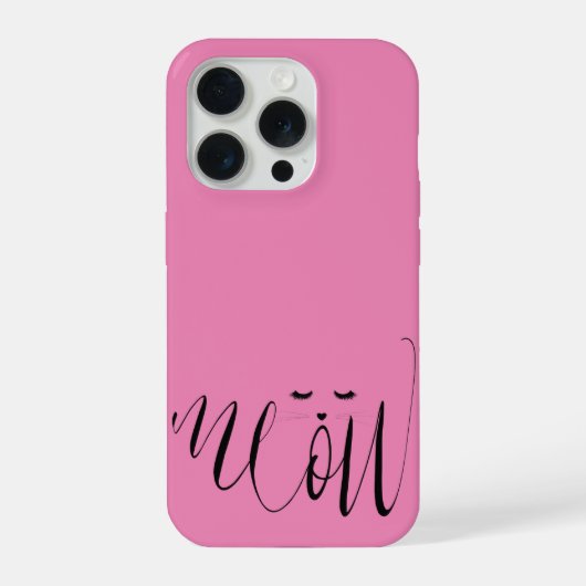 ピンクのニャーネコ iPhoneケース (裏面)