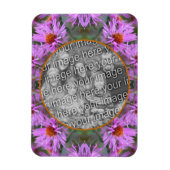 ピンクのニューイングランドのアスター花あなたの写真を追加 マグネット (縦)