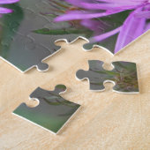 ピンクのニューイングランド・アスターのフラワーアート ジグソーパズル (側面)