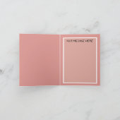 ピンクのニューヨールデーの女性 ヴィンテージ カード (内部)