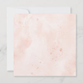 ピンクのネイビー水彩花50th誕生日パーティー 招待状 (裏面)