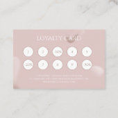ピンクのネイルアーティストマーケティングクライアントの報酬 ロイヤリティカード (裏面)