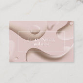 ピンクのネイルアーティストマーケティングクライアントの報酬 ロイヤリティカード (正面)